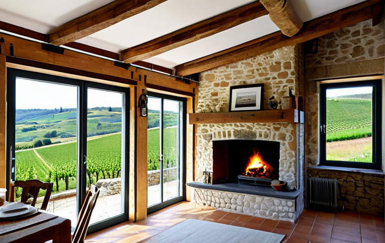 **

"A charming, fully renovated stone farmhouse in the French countryside.  Rolling green hills and vineyards in the background. The house features new double-glazed windows, a modern heating system (pompe &agrave; chaleur), and solar panels discreetly integrated into the roof.  Inside, exposed wooden beams and a cozy fireplace.  "Diagnostic de Performance &Eacute;nerg&eacute;tique" (DPE) rating A displayed. Appropriate content, safe for work.  Perfect anatomy, natural proportions, professional, modest, family-friendly, high quality."

**