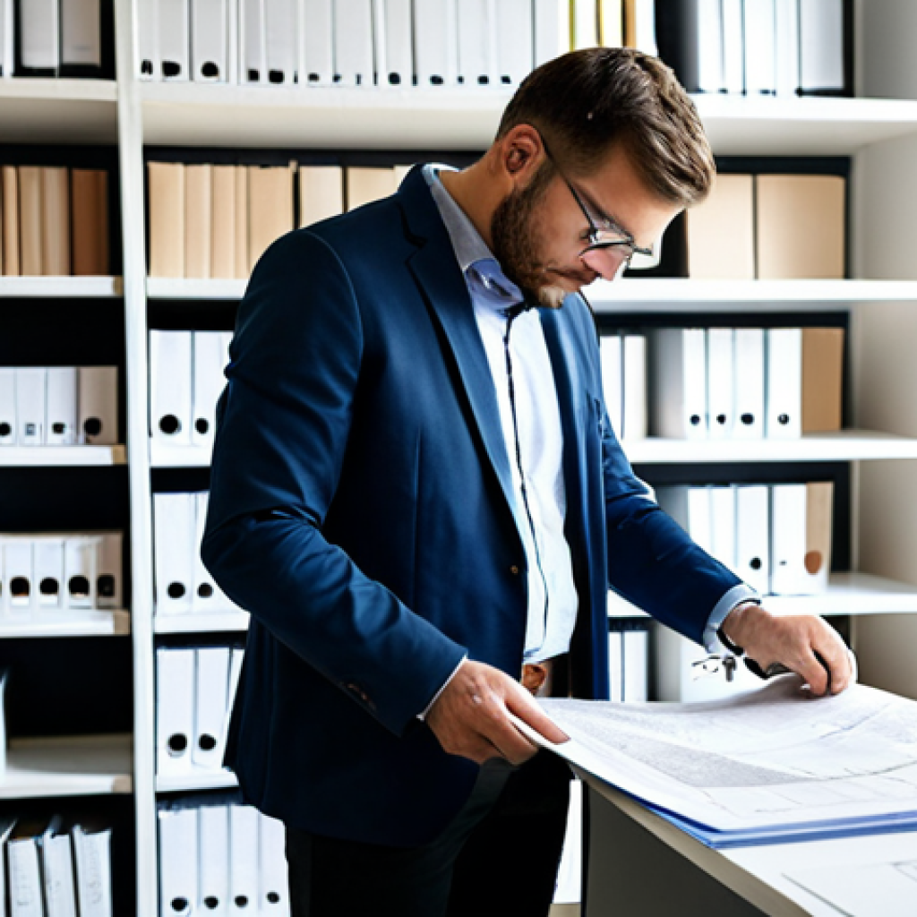 **
"A professional building evaluator in a fully clothed, modest outfit (perhaps a blazer and trousers), carefully examining architectural blueprints in a well-lit office. The office features shelves filled with DTU manuals and French construction codes. Focus on the evaluator's focused expression and attention to detail. safe for work, appropriate content, perfect anatomy, professional, high quality, natural proportions."
**