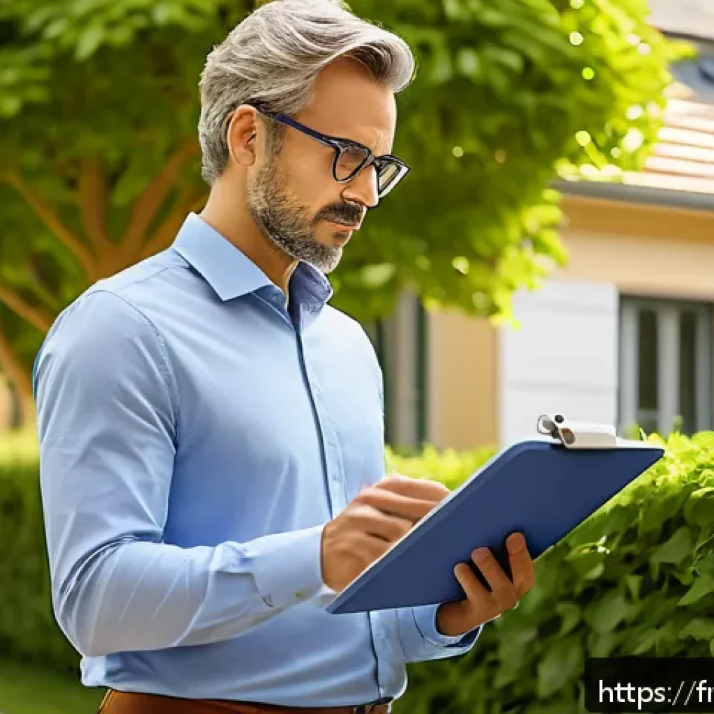 건축평가사의 실무교육 과정 체험기 - A professional real estate appraiser conducting a detailed property evaluation in a bright, modern F...