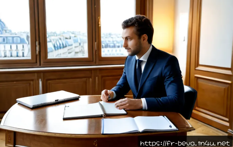 건축평가사와 관련된 유명 전문가 인터뷰 - Photorealistic editorial interview scene in a refined Paris architecture studio, a respected French ...